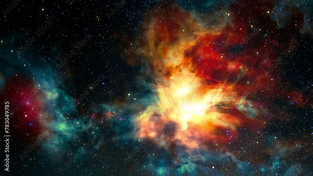 Wall mural galaxy and nebula. abstract space background. endless universe with stars and galaxies in outer spac