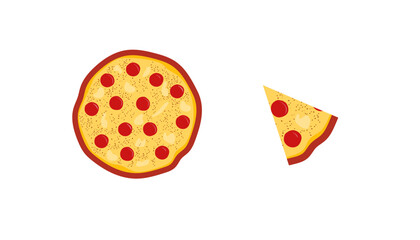 slice of pizza with strawberry