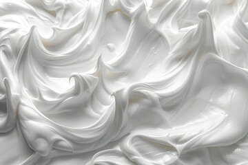 Flowing white cream texture. Cream background texture