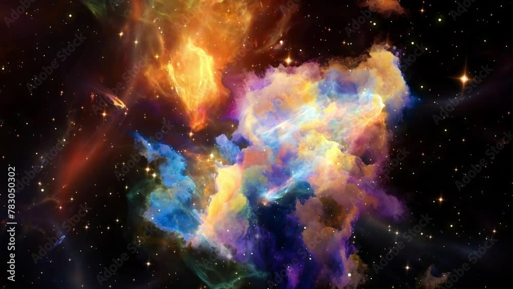 Poster galaxy and nebula. abstract space background. endless universe with stars and galaxies in outer spac