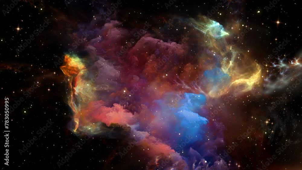 Wall mural galaxy and nebula. abstract space background. endless universe with stars and galaxies in outer spac