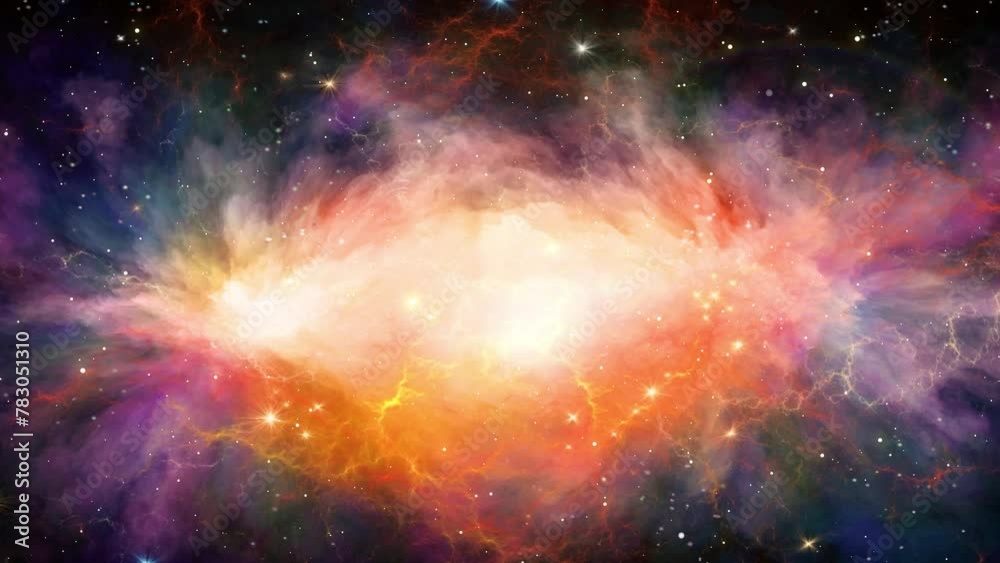Wall mural galaxy and nebula. abstract space background. endless universe with stars and galaxies in outer spac