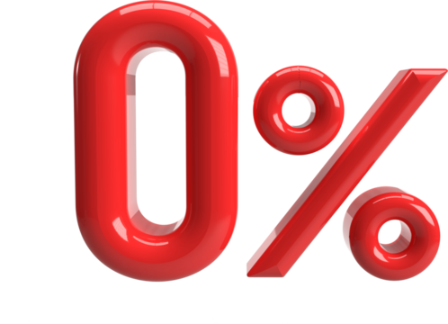 0 percent in 3d rendering isolated