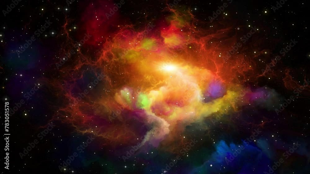 Wall mural galaxy and nebula. abstract space background. endless universe with stars and galaxies in outer spac