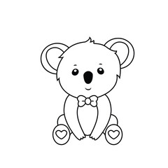 Koala Line art vector outline