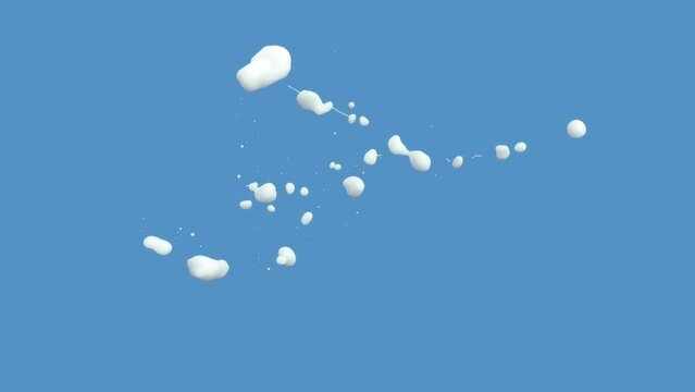 Milk Splash Slow Motion on Pastel Background. This stock motion graphic features a splash slow motion of milk on a pastel background.