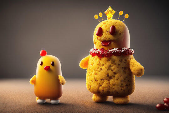 Cute Chicken and Cupcake