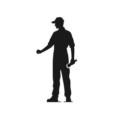 Worker Engineer Technician 👷‍♂️ Mechanic Avatar Vector. Professional auto mechanic in uniform isolated on white background 

