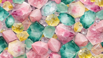 abstract background of their gems of different colors - obrazy, fototapety, plakaty