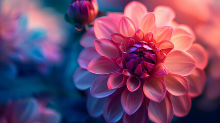 Closeup of a flower with a blurry background.Fashion photography - obrazy, fototapety, plakaty