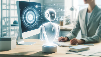 Obraz premium Optimistic Integration: Airy AI in the Modern Workspace