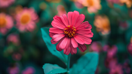 Closeup of a flower with a blurry background.Fashion photography