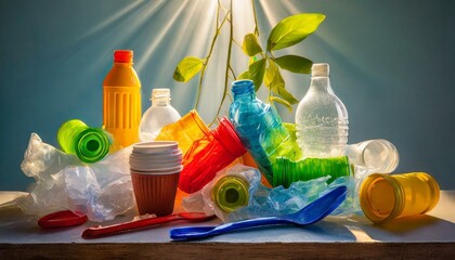 Recycled plastic products. style life, backlight.