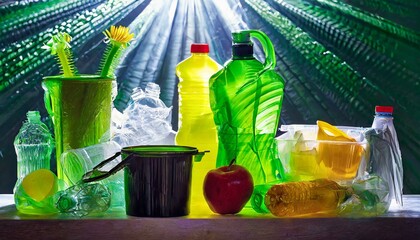 Recycled plastic products. style life, backlight.