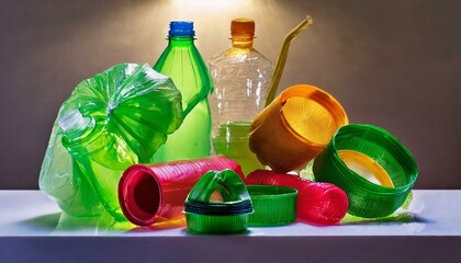 Recycled plastic products. style life, backlight.