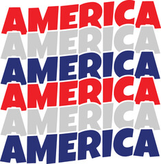 America Red White Blue