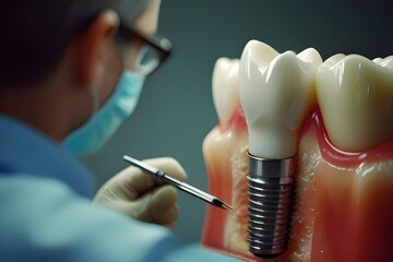 The dental implant process image
