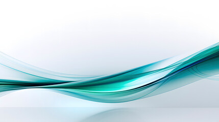 Fototapeta premium Digital technology teal and white geometric curve abstract poster web page PPT background