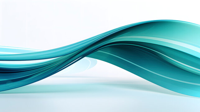 Digital technology teal and white geometric curve abstract poster web page PPT background