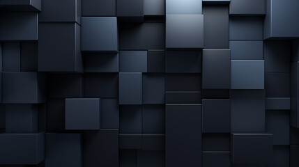 Stylized 3D Cubes Background in Monochrome Blue