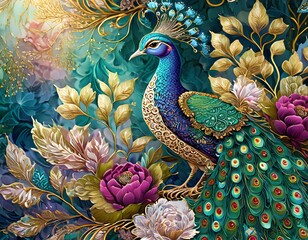 peacock in the garden