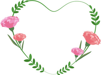 Obraz na płótnie Canvas carnation flower frame