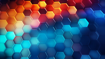 Colorful Hexagon Mosaic for Creative Graphic Design