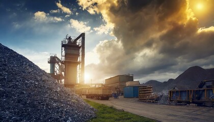 Production at the metal recycling facility.