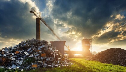 Production at the metal recycling facility.
