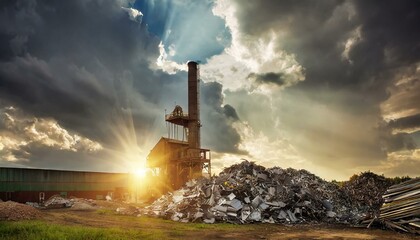 Production at the metal recycling facility.