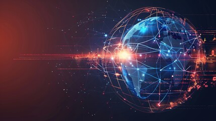 Global network connectivity for high speed data transfer in the digital world globe
