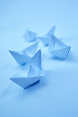 paper boats on the paper - 783063753