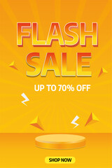 special offer, flash sale mega offer in orange color theme, limited time offer, best banner design for social media and corporate companies, banner, flash sale poster template minimal style vector,