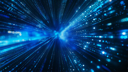 Fototapeta premium blue abstract technology background of high speed global data transfercomputing cyber attack.