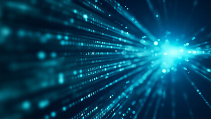 Fototapeta premium blue abstract technology background of high speed global data transfercomputing cyber attack.