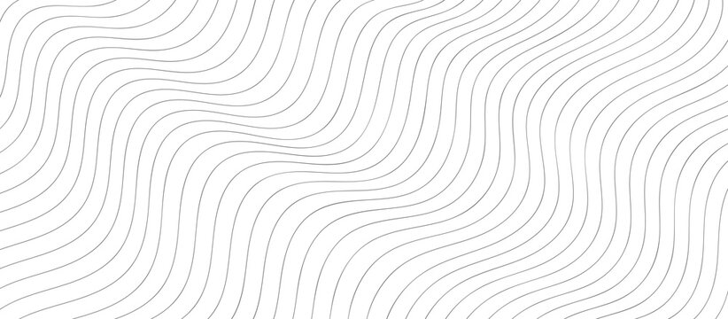 Wavy lines pattern, simple abstract geometric background