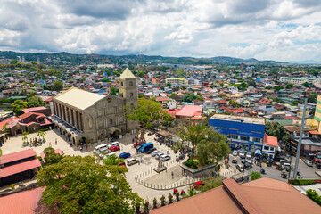 Taytay, Rizal, Philippines - Aerial of Minor Basilica and Parish of St. John the Baptist