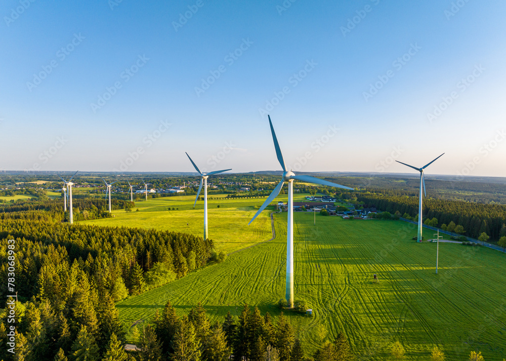 Sticker wind power turbines