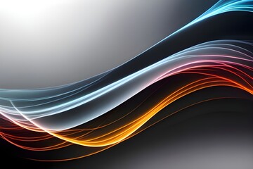 colourful glowing waves abstract background, backgrounds 