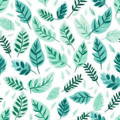 Fototapeta na wymiar a pattern with a monochromatic color scheme using various types of leaves on a scrapbook paper