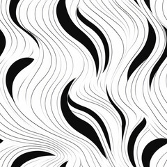 liquid style coquette decor paper seamless pattern, line art, white background, black line,
