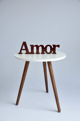 amor, decorativo de madeira marrom escrito amor 
