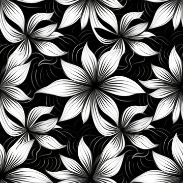 seamless pattern. black and white only.