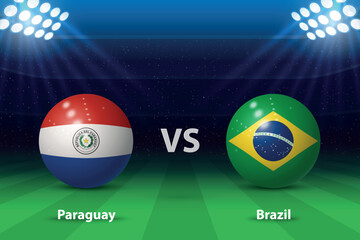 Paraguay vs Brazil. America soccer tournament 2024 - 783072572