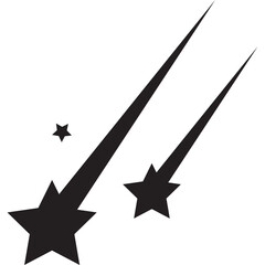 Shooting Star Silhouette Icon