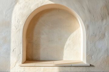 Minimalist Plaster Arch: A Creative Perspective on Wall Decor