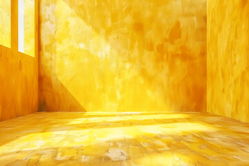 Golden Glow: Creative Photo Studio Backgrounds in Yellow - 783082711