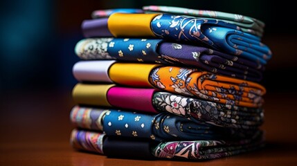 Obraz premium Trendy pile of mens neckwear