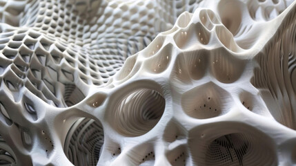 Stunning 3D-printed sculpture showcasing organic patterns and futuristic design