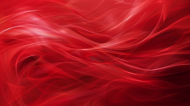 A red abstract background with swirls of color and texture, AI